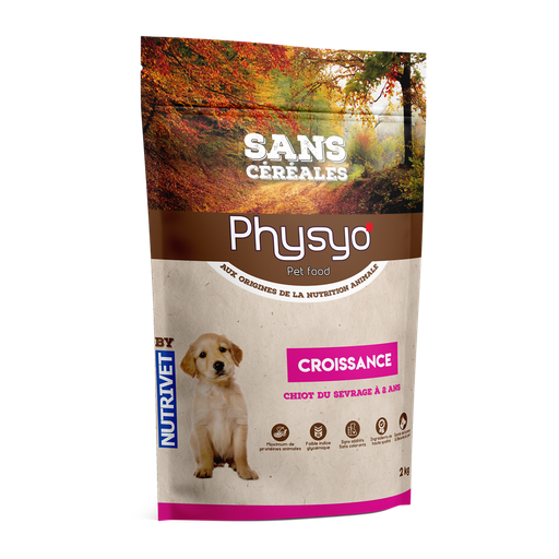 [3760080533474] PHYSYO Croquettes pour Chien Junior Croissance au Poulet, au Thon & aux Légumes Sans Céréales 2 kg