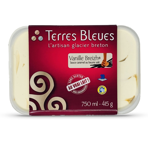 [3760088753034] TERRES BLEUES Vanilla Ice Cream with Caramel Sauce 413 g