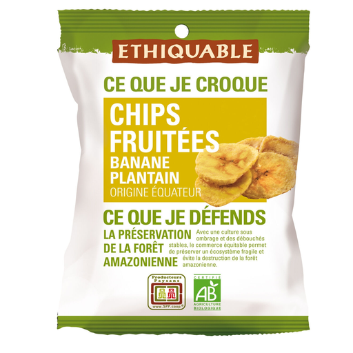 [3760091721044] ETHIQUABLE Organic Plantain Chips 85 g
