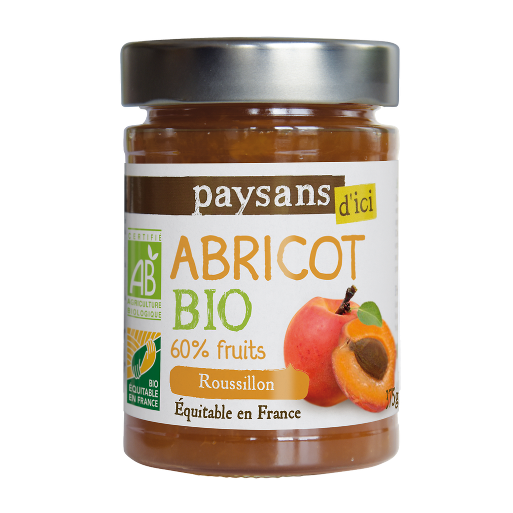 PAYSANS D'ICI Confiture extra abricots Roussillon Bio 375 g