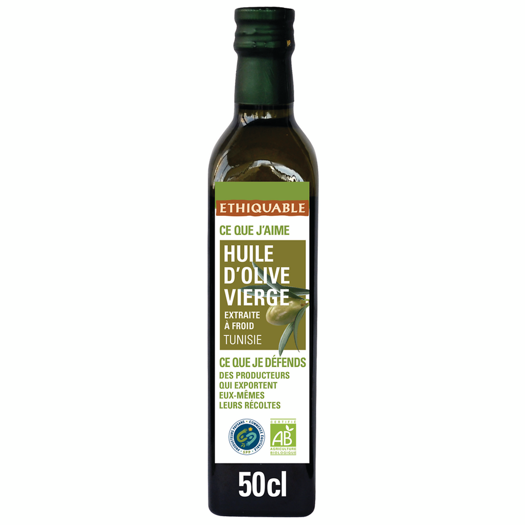 ETHIQUABLE Aceite de oliva virgen de Túnez BIO 50 cl