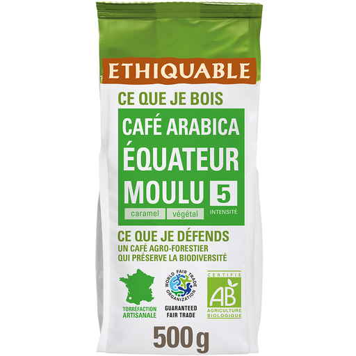 [3760091725004] ETHIQUABLE Café Arabica Moulu Équateur Bio 500 g