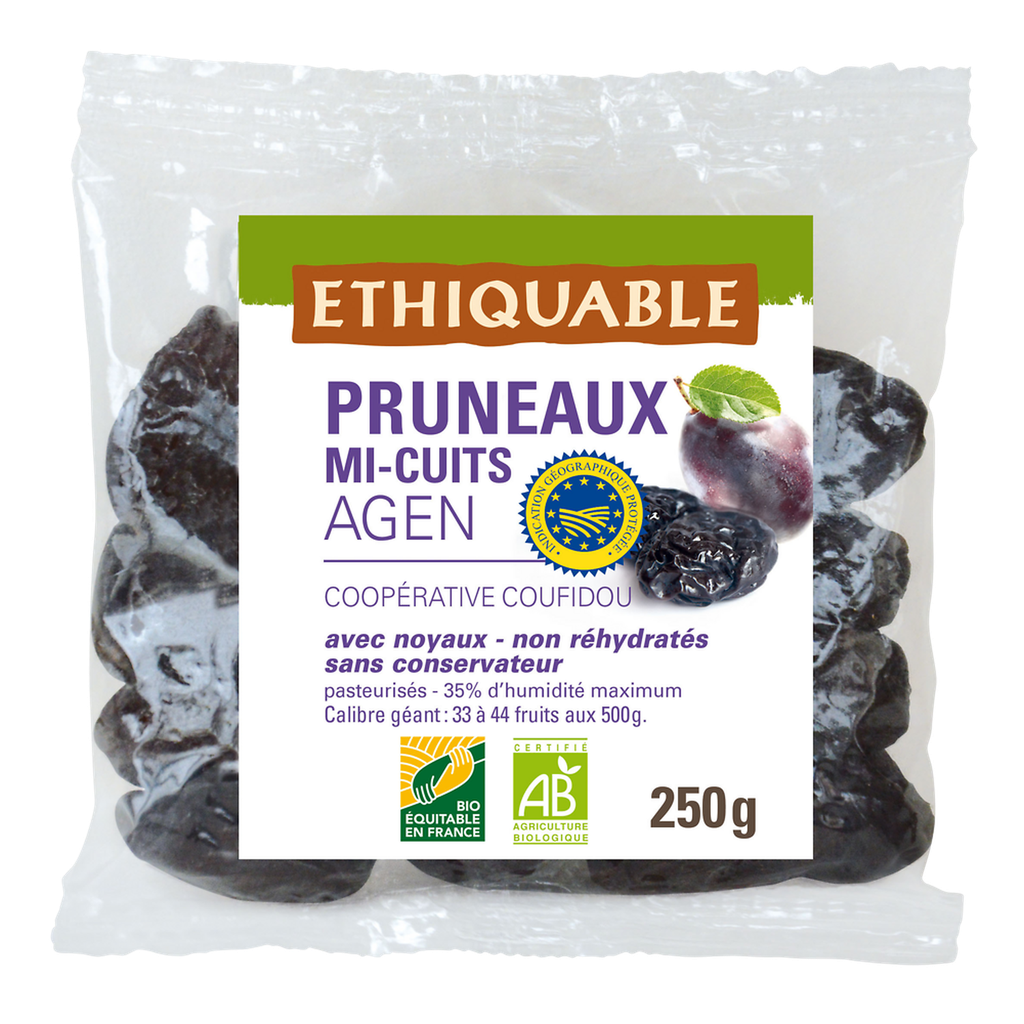 ETHIQUABLE Pruneaux d'Agen mi-cuit Bio 250 g