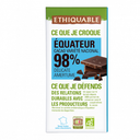 ETHIQUABLE Organic Dark Chocolate Bar 98% Cocoa 100 g