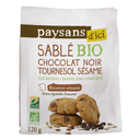 PAYSANS D'ICI Biscuits sablé chocolat tournesol Bio 120 g