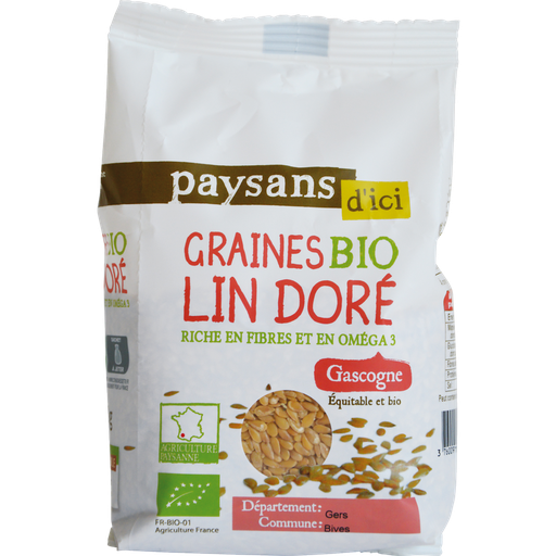 [3760091726513] PAYSANS D'ICI Golden Flax Seeds Gascogne Organic 250 g