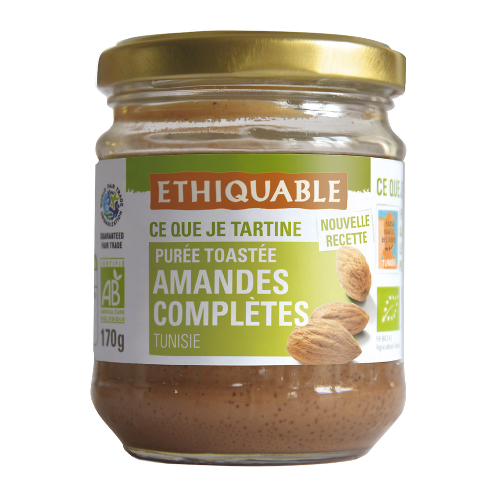 ETHIQUABLE Crema de Almendras Completas Túnez Bio 170 g