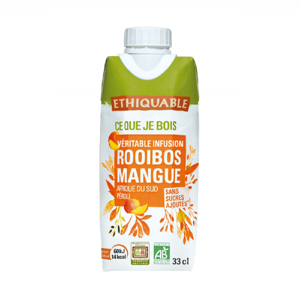 ETHIQUABLE Infusion glacée rooibos mangue BIO 33 cl