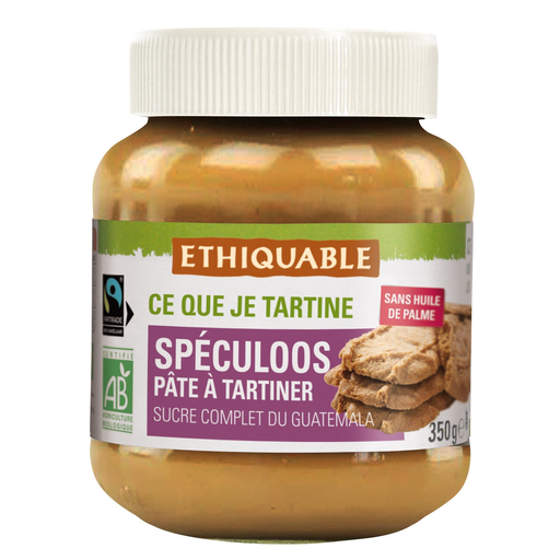 [3760091728999] ETHIQUABLE Pâte à tartiner au speculoos sans huile de palme Bio 350 g