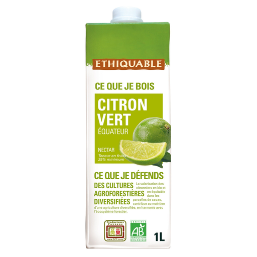[3760091729477] ETHIQUABLE Lime Nectar Ecuador ORGANIC 1 L