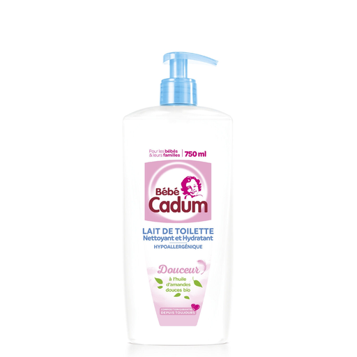 [3760099594367] CADUM Leche de Aseo Bebé con Aceite de Almendras Dulces Bio 750 ml