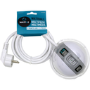 WATT Regleta redonda Wattball 2x 16A + 1x 6A + USB 2.1A Blanco y Gris bloque de 2 tomas