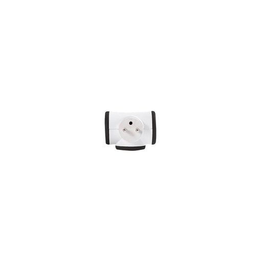 [3760110686071] WATT&CO Regleta triple giratoria 3x16A Blanca y negra