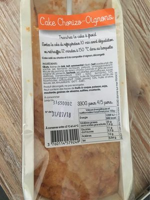[3760114579249] FRAIS EMBALLE Chorizo Onion Cake 330 g