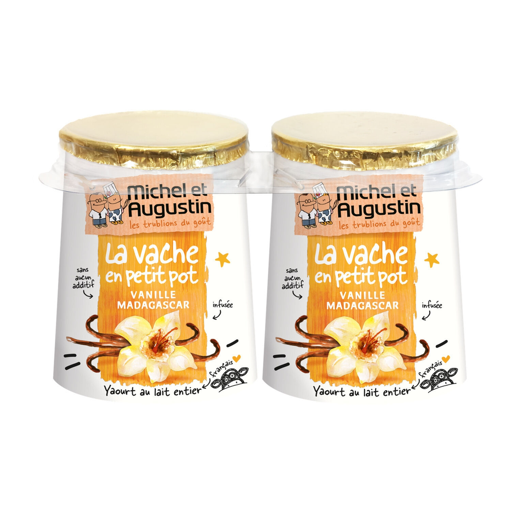 MICHEL ET AUGUSTIN Madagascar Vanilla Yogurt 2 pots of 125 g