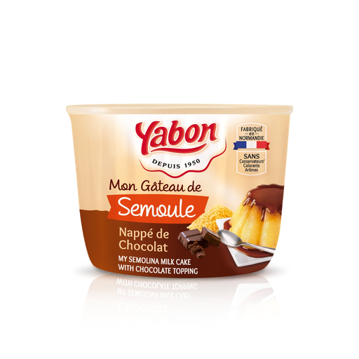 [3760128848843] YABON Bolo de sêmola com cobertura de chocolate 420 g