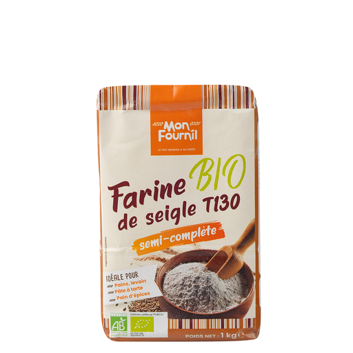 [3760130560696] MON FOURNIL Organic semi-wholemeal rye flour 1 kg