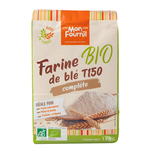 [3760130561709] MON FOURNIL Organic Whole Wheat Flour T150 1 kg