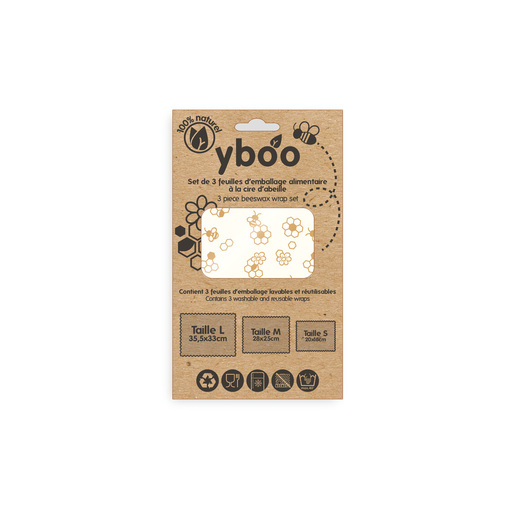 [3760132814018] S-M-L Yboo Beeswax Food Wraps 3-Pack