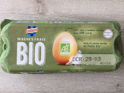 [3760150111120] LUSTUCRU 10 Ovos Bio Grandes 10 pcs