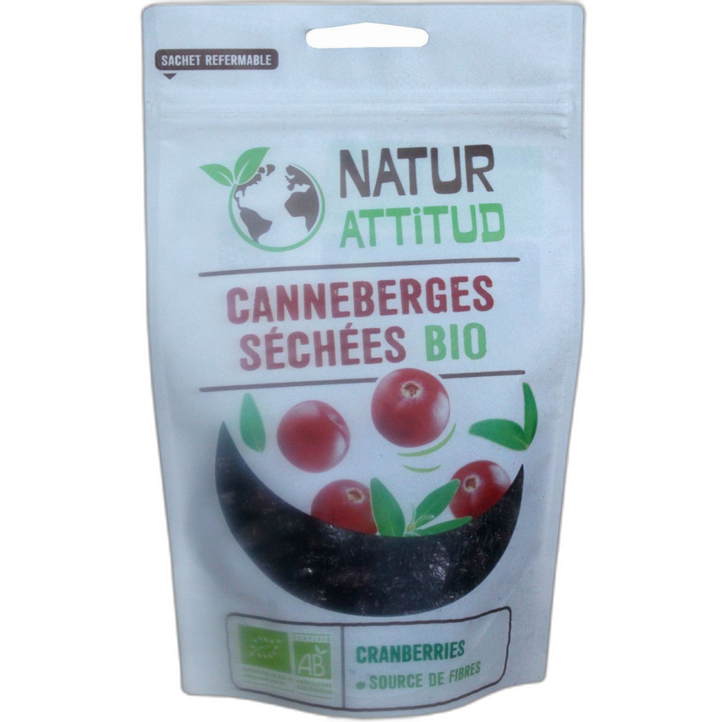 NATUR ATTITUD Organic Dried Cranberries 100 g