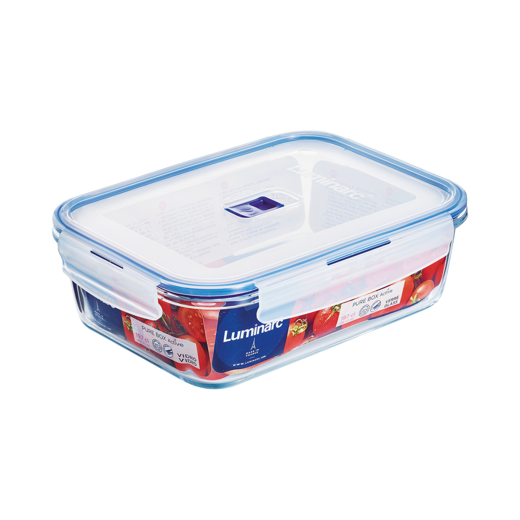 LUMINARC Recipiente de conservação retangular Pure Box Active 197 cl