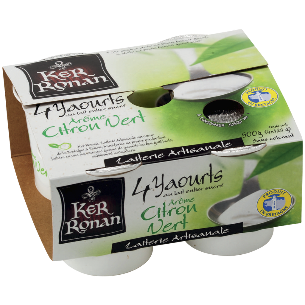 KER RONAN Lime Yogurt 4x125g