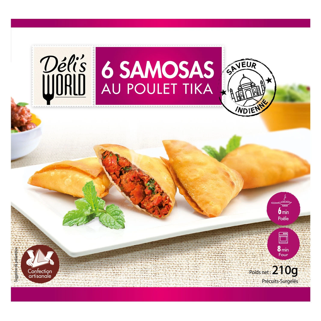 DELI'S Chicken Tikka Samosas 6 pieces 210 g