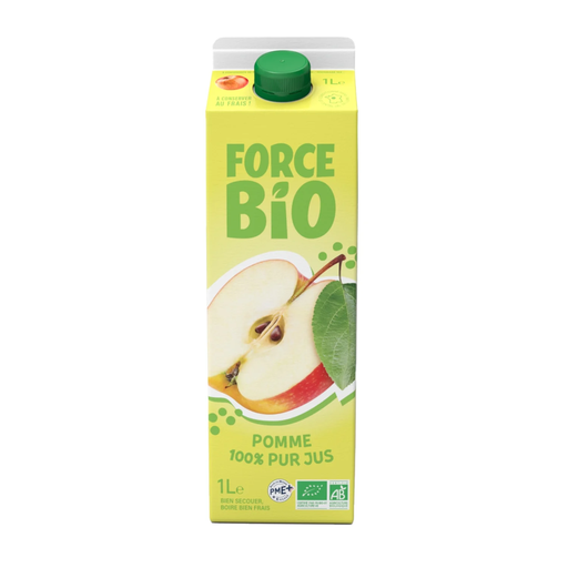 [3760186970029] FORCE BIO Apple Juice 100% Pure Organic 1 L