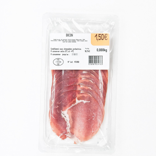 [3760187534763] FRAIS DEVAN Filet Bacon 8 Tranches 70 g
