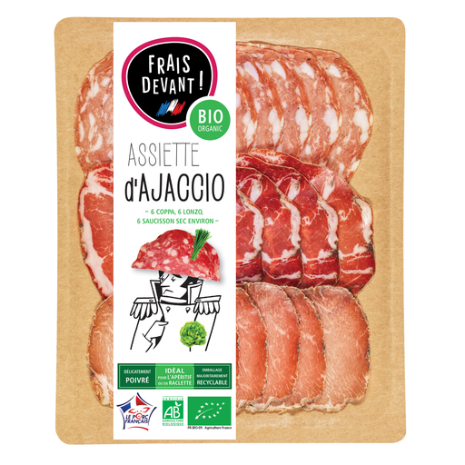 [3760187538808] FRAIS DEVANT L'assiette d'Ajaccio bio saucisson sec coppa lonzo 90 g