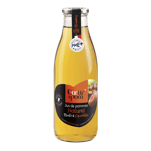 [3760195900000] COEUR DE POM Natural Apple Juice 1 L