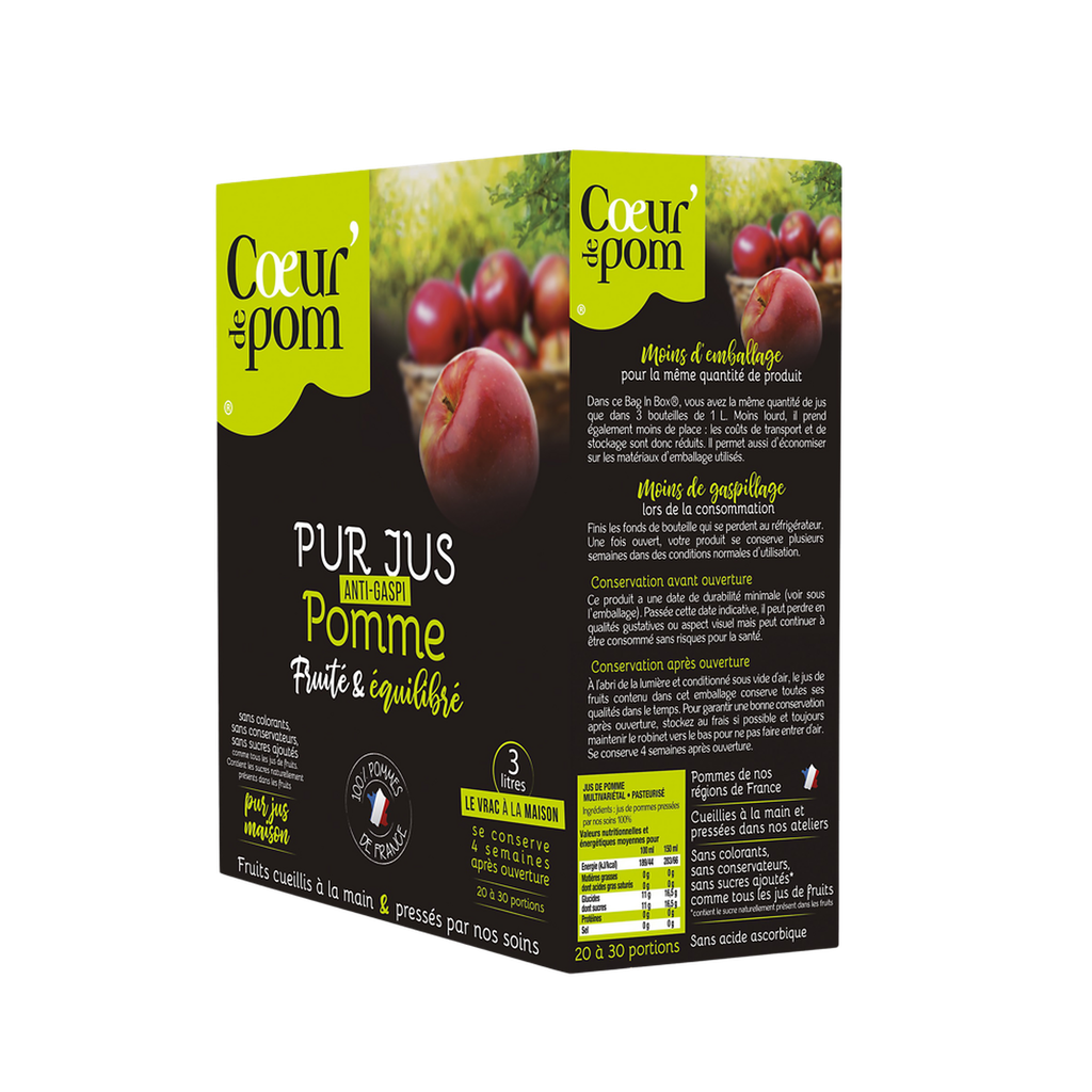COEUR DE POM Zumo de Manzana Puro Multivarietal 3 L