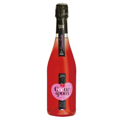[3760195901502] COEUR DE POM Pétillant de fruits pomme et framboise 0.75 L