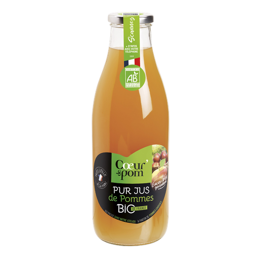 [3760195902134] COEUR DE POM Organic apple juice 0.75 L