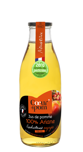 [3760195902417] COEUR POM 100% Ariane Apple Juice 0.75 kg