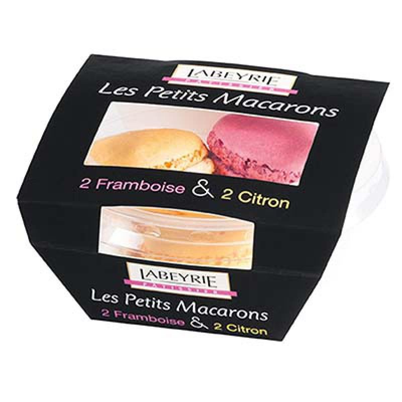 LABEYRIE 4 Ptits Macarons framboise/citron 40 g