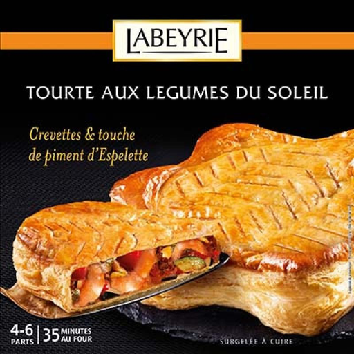 [3760197633548] LABEYRIE Tourte aux Légumes et Crevettes 500g