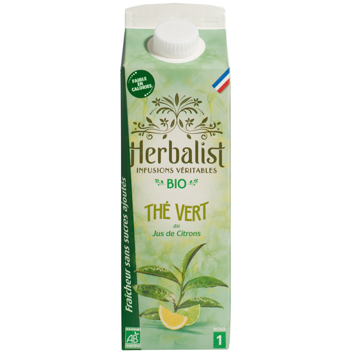 [3760214931015] HERBALIST Bebida Bio infusão chá verde sumo de limão 1 L