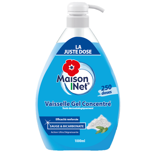 [3760216981148] MAISON NET Lavavajillas concentrado bicarbonato y salvia 1 L