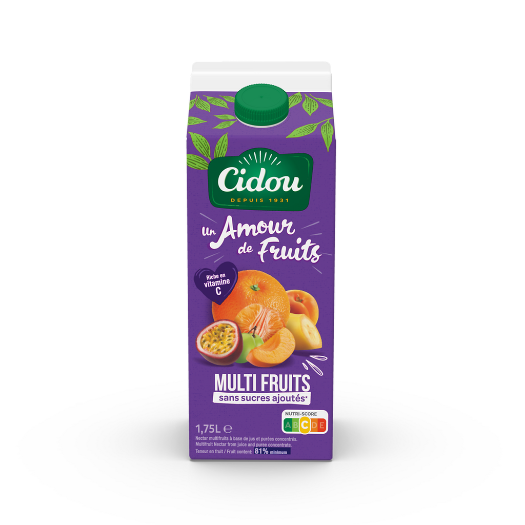 CIDOU Multifruit nectar fruit sweetness 1.75 L