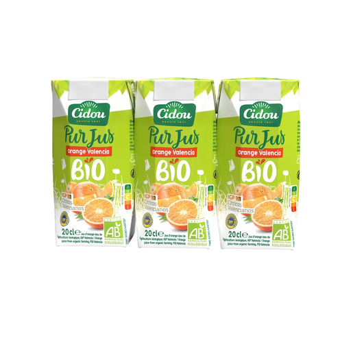 [3760225491843] CIDOU Orange Mandarin Fruit Juice 3 x 20 cl