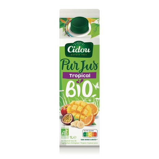 [3760225492475] CIDOU Organic Tropical Fruit Juice 1.0 L