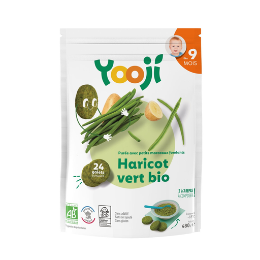 [3760234501151] YOOJI Puré de judías verdes ecológico para bebé 480 g