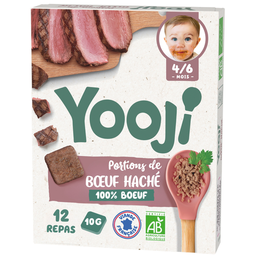 [3760234509027] YOOJI Organic Beef Mince for Babies 12 portions 120g