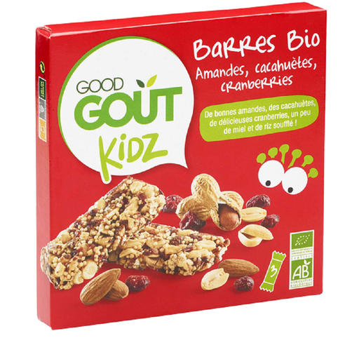[3760269310353] GOOD GOUT Barras de Amêndoas Amendoins Arandos 3 x 20 g