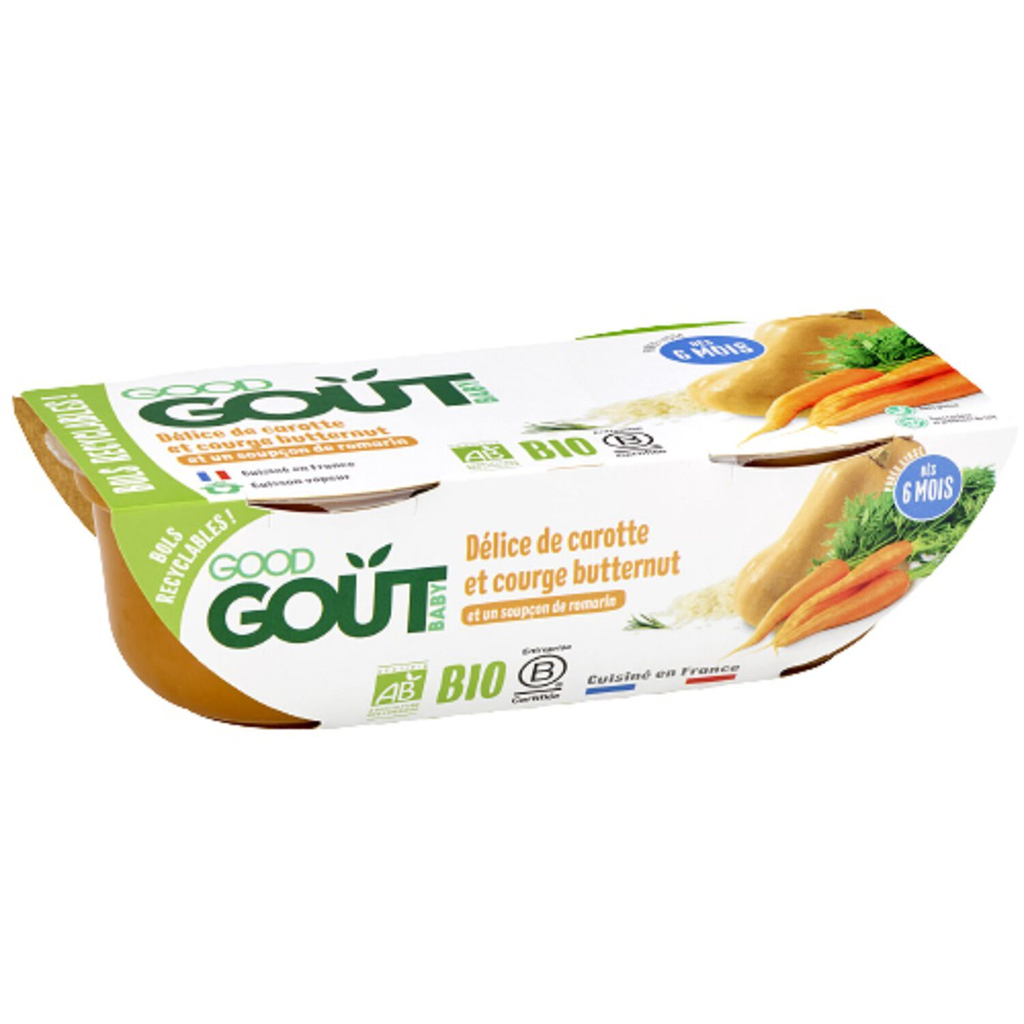 GOOD GOUT Carrot and Butternut Squash Delight Bowl, from 6 months 2 x 190 g