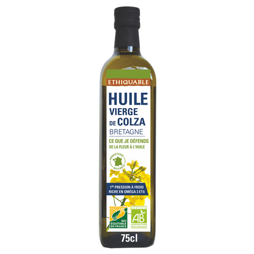[3760278860351] PAYSANS D'ICI Huile vierge bio de colza 75 cl