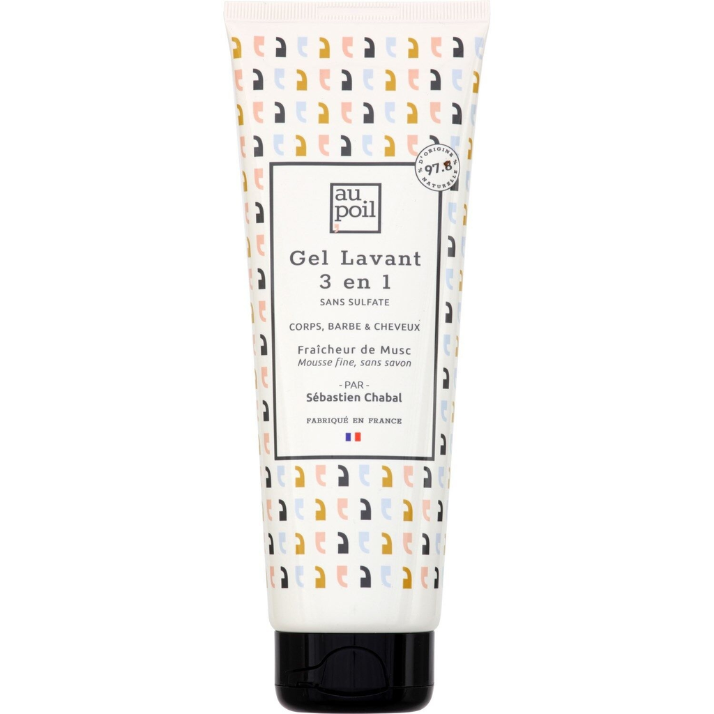 AU POIL Shower Gel Body, Beard and Hair 250 ml