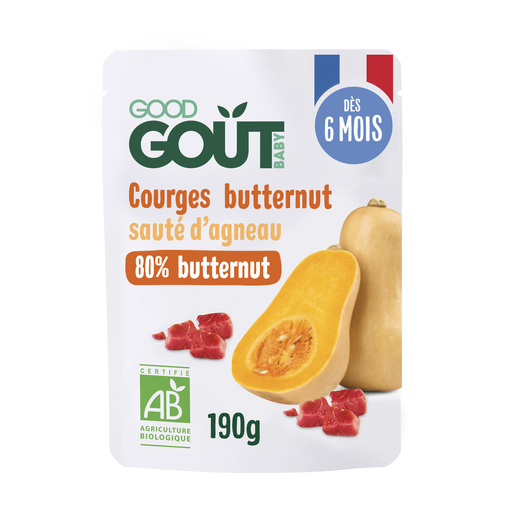 [3770002327050] GOOD GOUT Refeições para bebé Abóbora butternut e borrego BIO 190 g